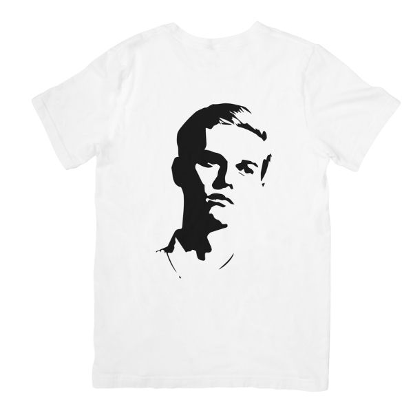 white stencil shirt