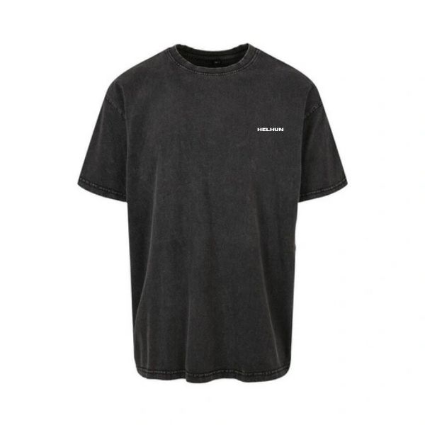 Black stone wash oversized t-shirt